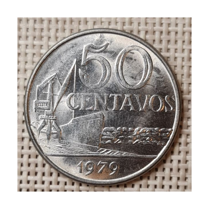 Brazil 50 Centavos 1979 KM-580b AU