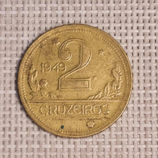Brazil 2 Cruzeiros 1949 KM-559 VF