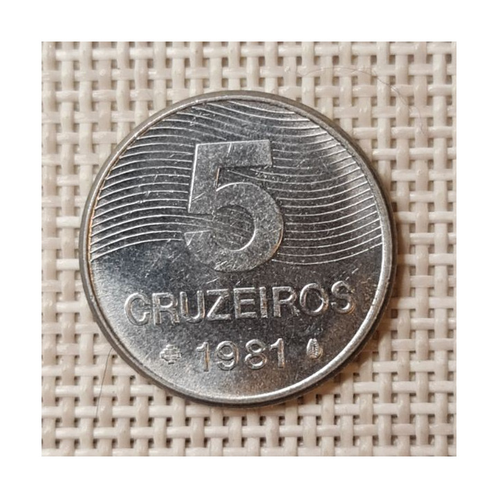 Brazil 5 Cruzeiros 1981 KM-591 XF