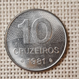 Brazil 10 Cruzeiros 1981 KM-592.1 XF