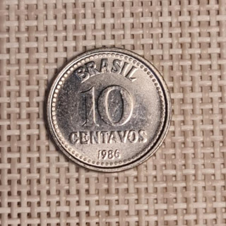Brazil 10 Centavos 1986 KM-602 XF