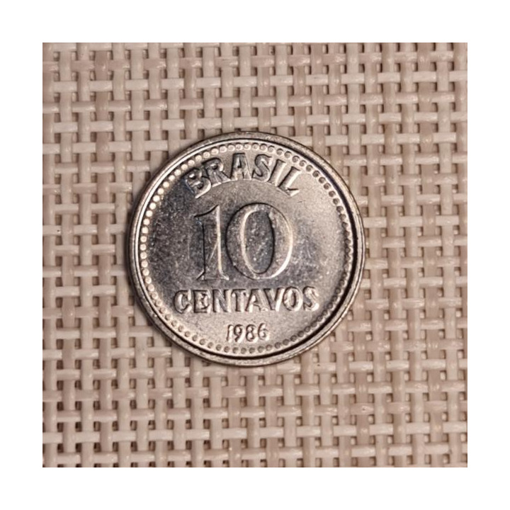 Brazil 10 Centavos 1986 KM-602 XF