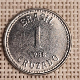 Brazil 1 Cruzado 1988 KM-605 VF
