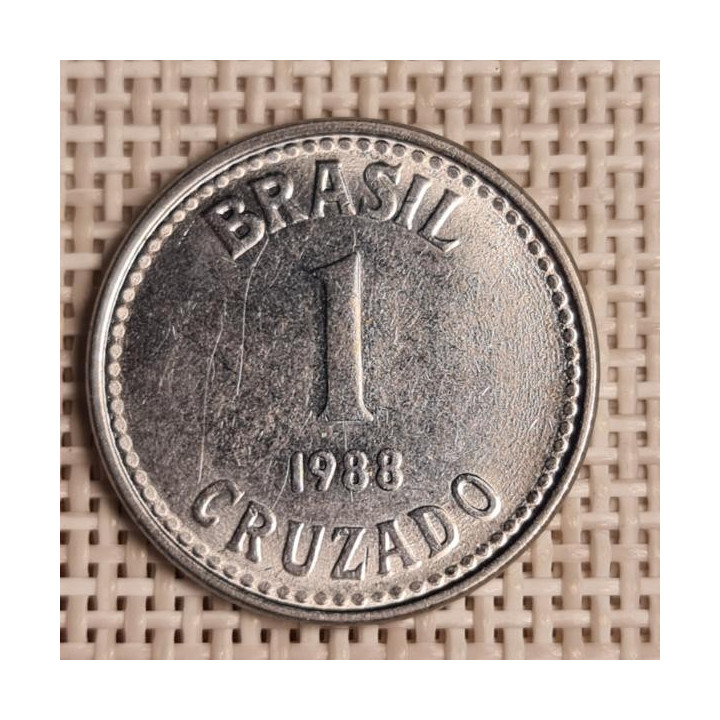 Brazil 1 Cruzado 1988 KM-605 VF