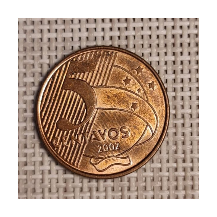 Brazil 5 Centavos 2002 KM-648 VF