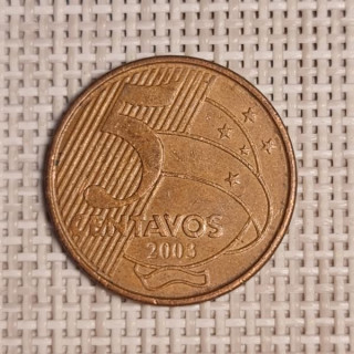 Brazil 5 Centavos 2003 KM-648 VF
