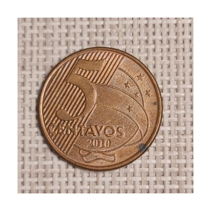 Brazil 5 Centavos 2010 KM-648 VF