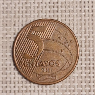 Brazil 5 Centavos 2011 KM-648 VF