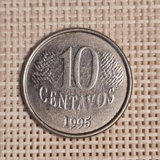 Brazil 10 Centavos 1995 KM-633 VF