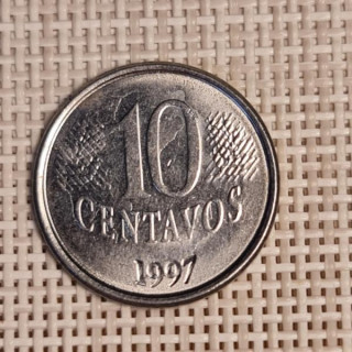 Brazil 10 Centavos 1997 KM-633 VF