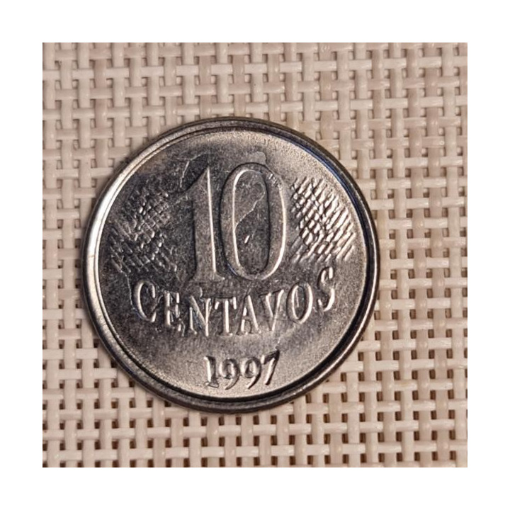 Brazil 10 Centavos 1997 KM-633 VF