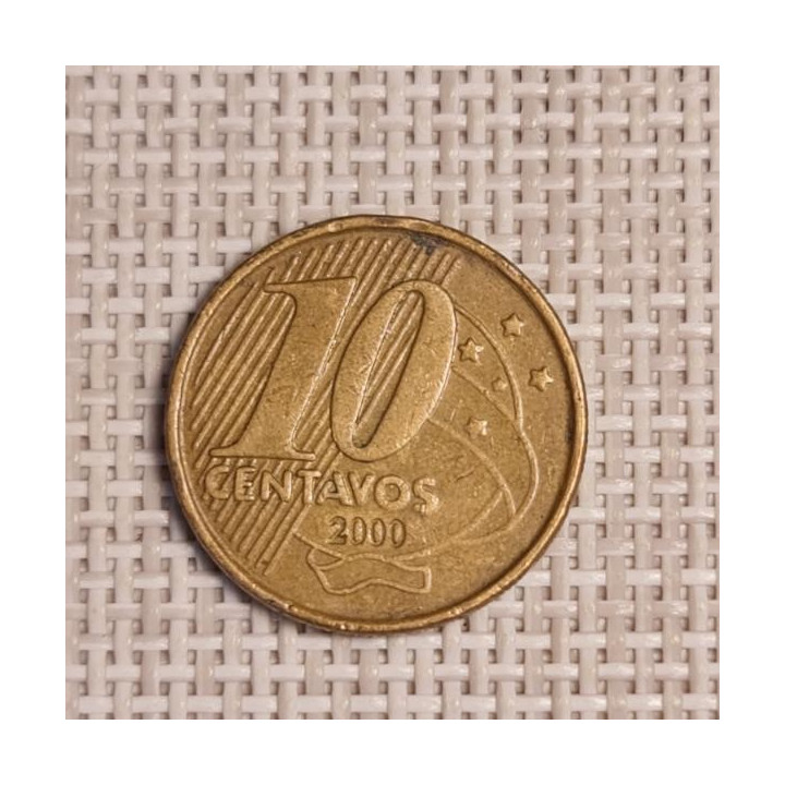 Brazil 10 Centavos 2000 KM-649.2 VF
