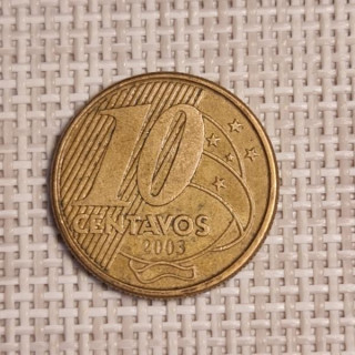 Brazil 10 Centavos 2003 KM-649.3 VF