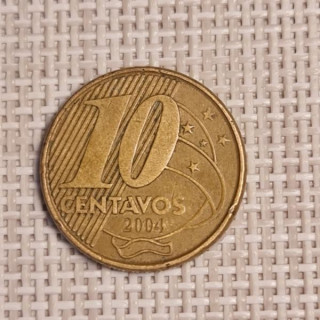 Brazil 10 Centavos 2004 KM-649.3 VF