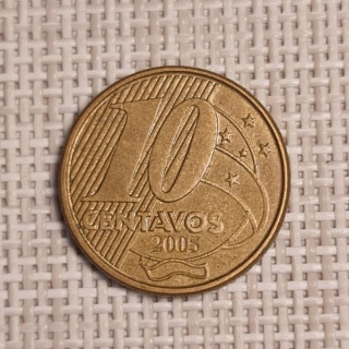 Brazil 10 Centavos 2005 KM-649.3 VF