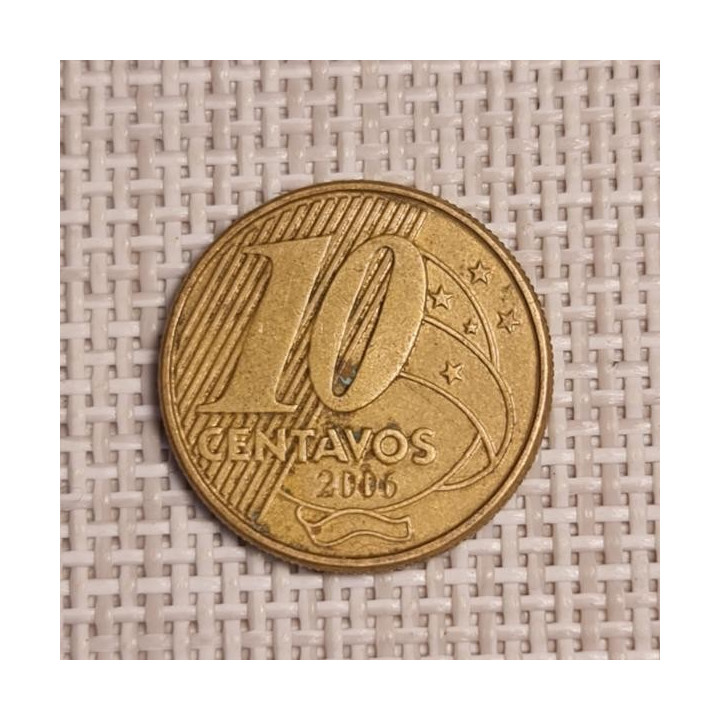 Brazil 10 Centavos 2006 KM-649.3 VF