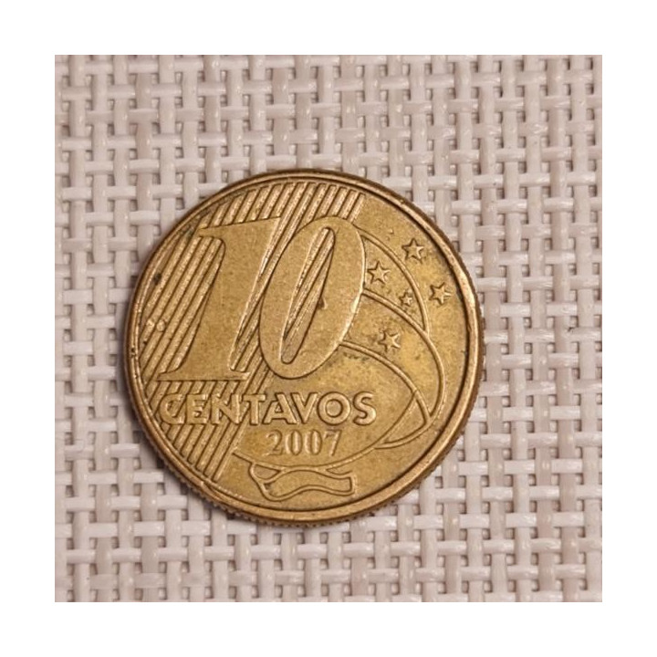 Brazil 10 Centavos 2007 KM-649.3 VF