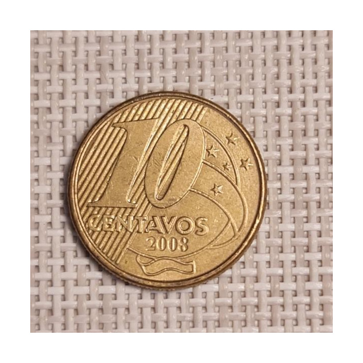 Brazil 10 Centavos 2008 KM-649.3 VF
