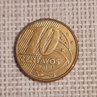 Brazil 10 Centavos 2009 KM-649.3 VF