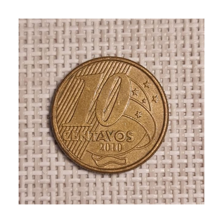 Brazil 10 Centavos 2010 KM-649.3 VF