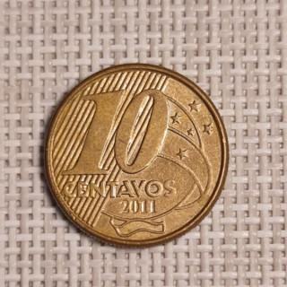 Brazil 10 Centavos 2011 KM-649.3 VF