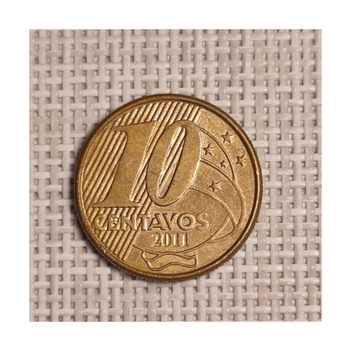 Brazil 10 Centavos 2011 KM-649.3 VF