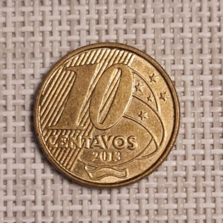 Brazil 10 Centavos 2013 KM-649.3 VF