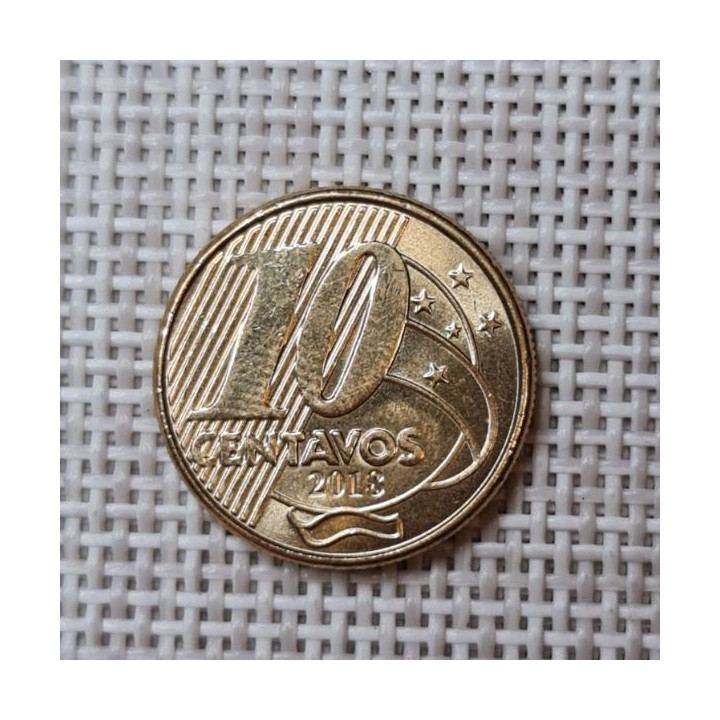 Brazil 10 Centavos 2018 KM-649.3 XF