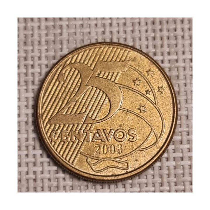 Brazil 25 Centavos 2003 KM-650 VF