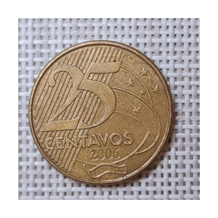Brazil 25 Centavos 2006 KM-650 VF