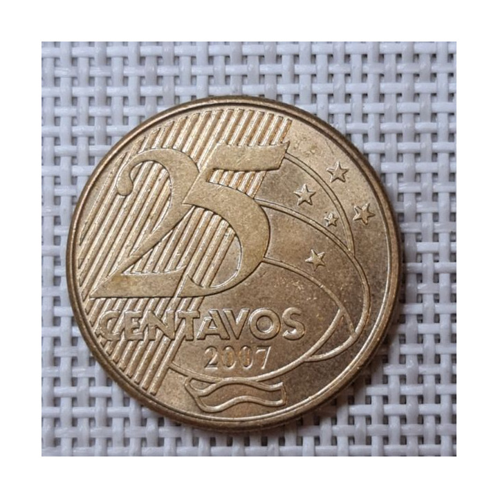 Brazil 25 Centavos 2007 KM-650 VF