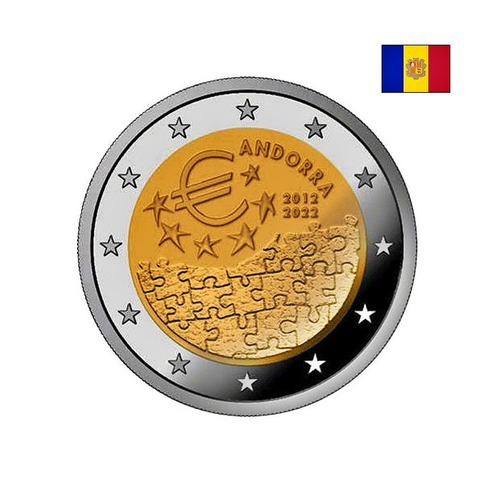 Andorra 2 Euro 2022 "Monetary Agreement" BU (Coin Card)