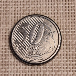 Brazil 50 Centavos 2003 KM-651a VF