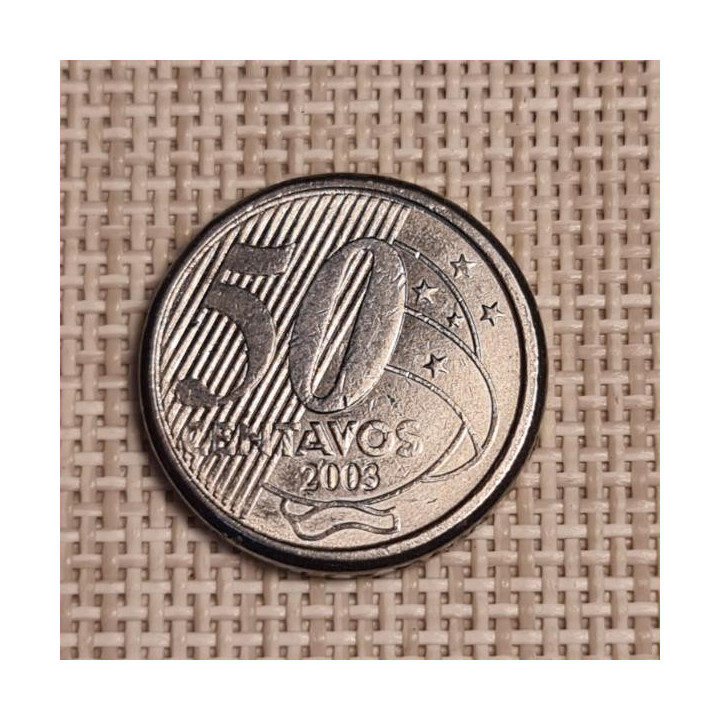 Brazil 50 Centavos 2003 KM-651a VF
