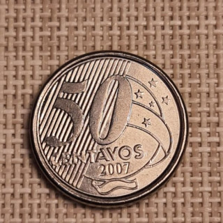 Brazil 50 Centavos 2007 KM-651a VF