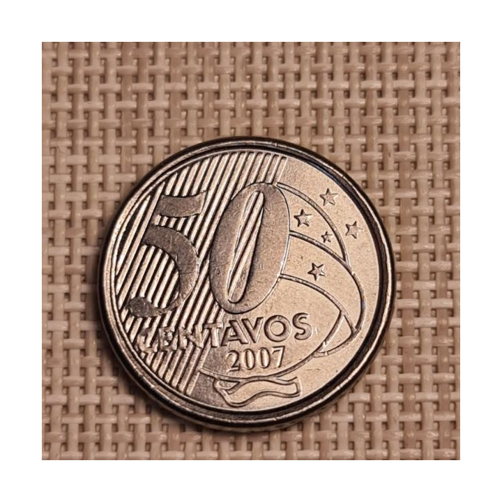 Brazil 50 Centavos 2007 KM-651a VF