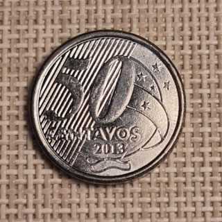 Brazil 50 Centavos 2013 KM-651a VF
