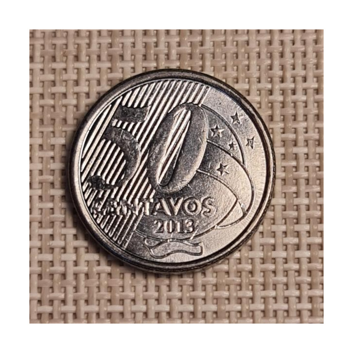 Brazil 50 Centavos 2013 KM-651a VF