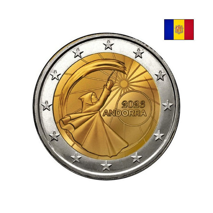 Andorra 2 Euro 2023 "Soltice Festivals" BU (Coin Card)