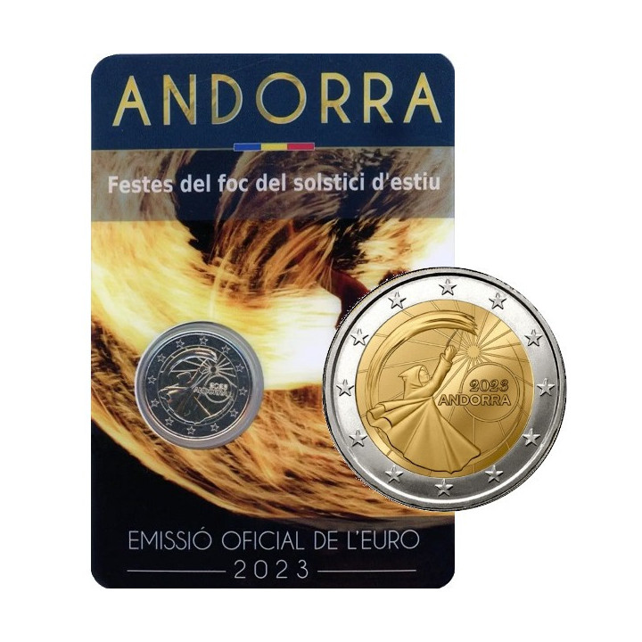 Andorra 2 Euro 2023 "Soltice Festivals" BU (Coin Card)