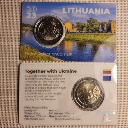 Lithuania 2 Euro 2023 "Ukraine" UNC (Coin Card)