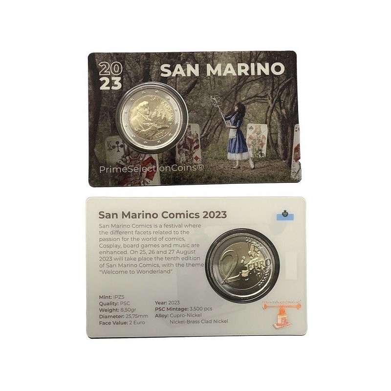 San Marino 2 Euro 2023 KM-562 UNC (Coin Card)