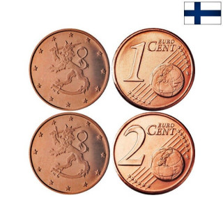 Finland 1 & 2 Euro Cents 1999 UNC