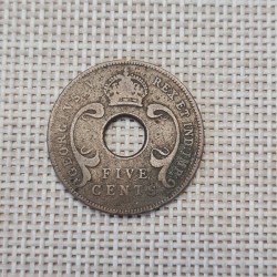 British East Africa 5 Cents 1935 KM-18 VF