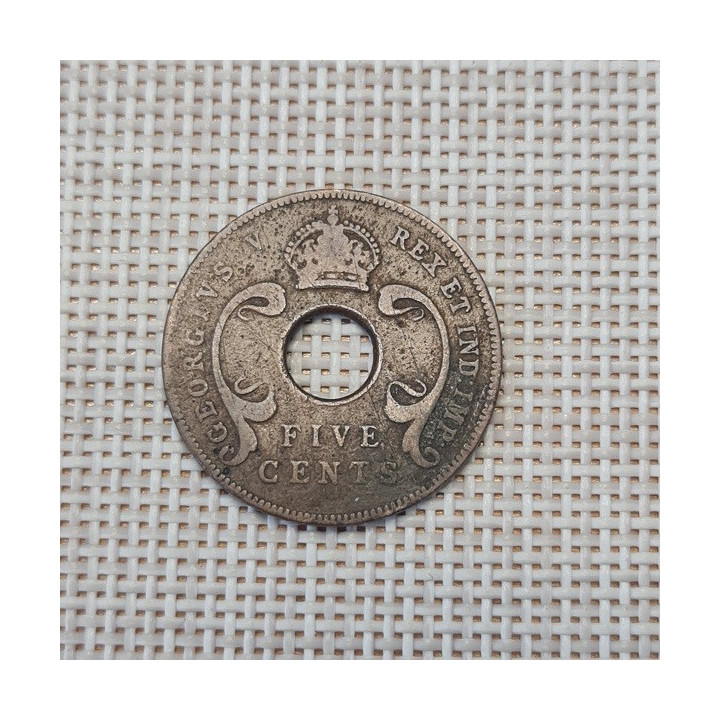 British East Africa 5 Cents 1935 KM-18 VF