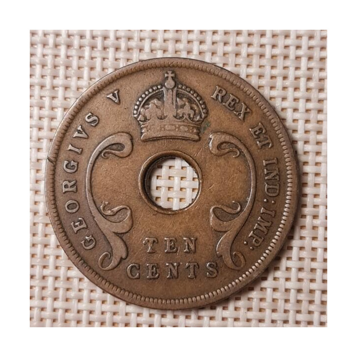British East Africa 10 Cents 1922 KM-19 VF