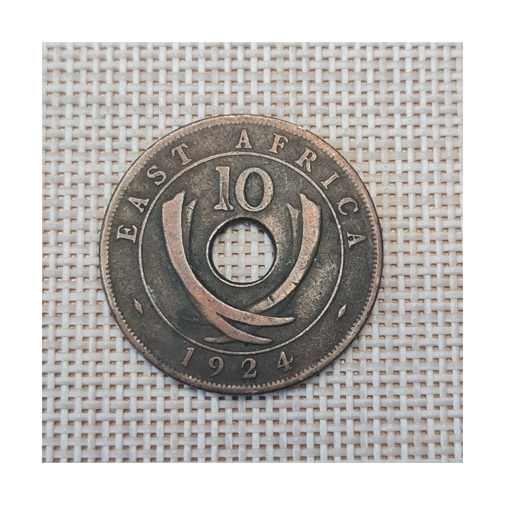 British East Africa 10 Cents 1924 KM-19 VF