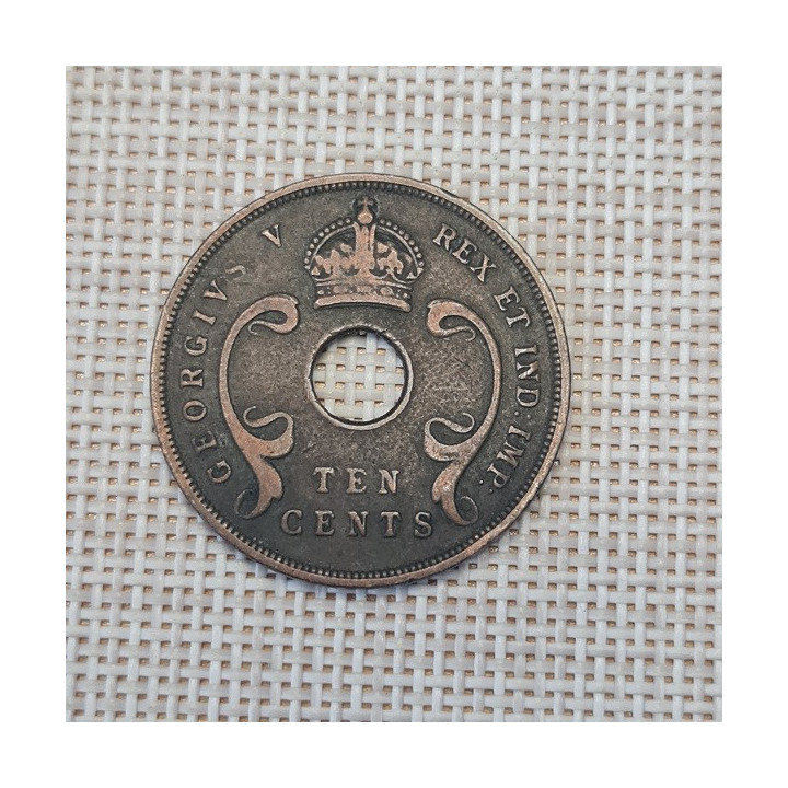 British East Africa 10 Cents 1924 KM-19 VF