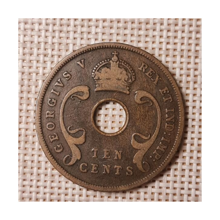 British East Africa 10 Cents 1933 KM-19 VF