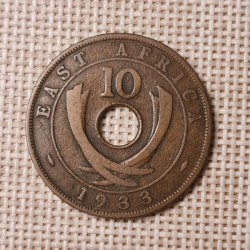 British East Africa 10 Cents 1933 KM-19 VF